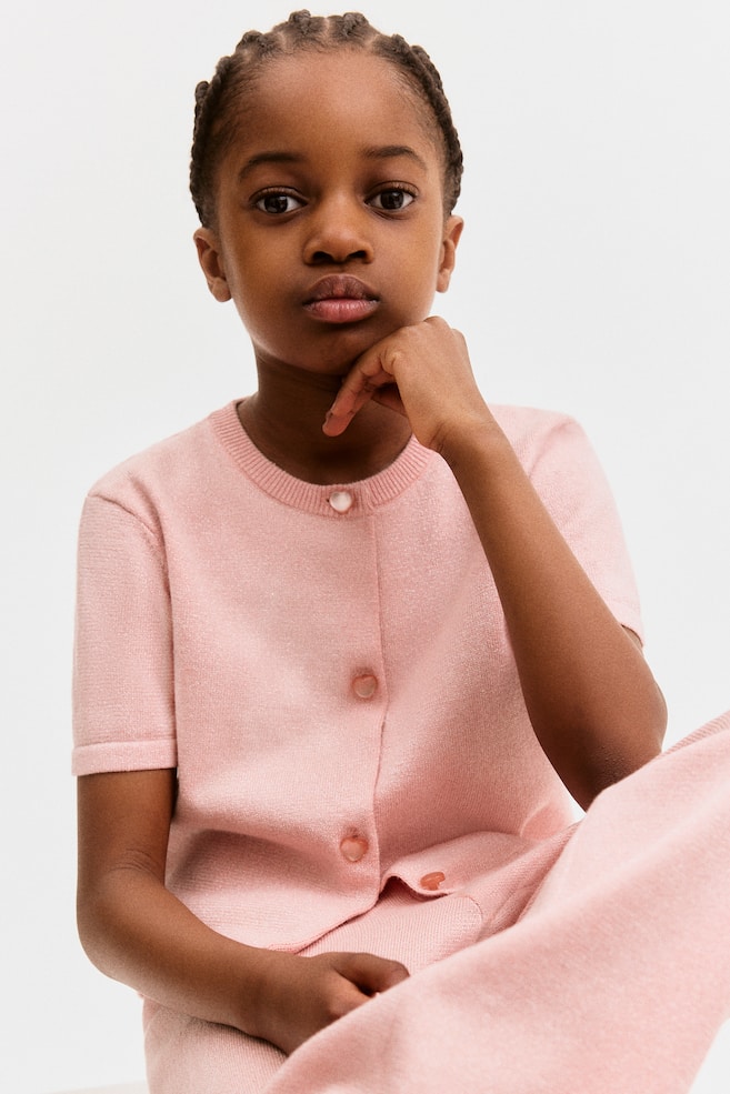 

Блестящий кардиган тонкой вязки H&M, розовый