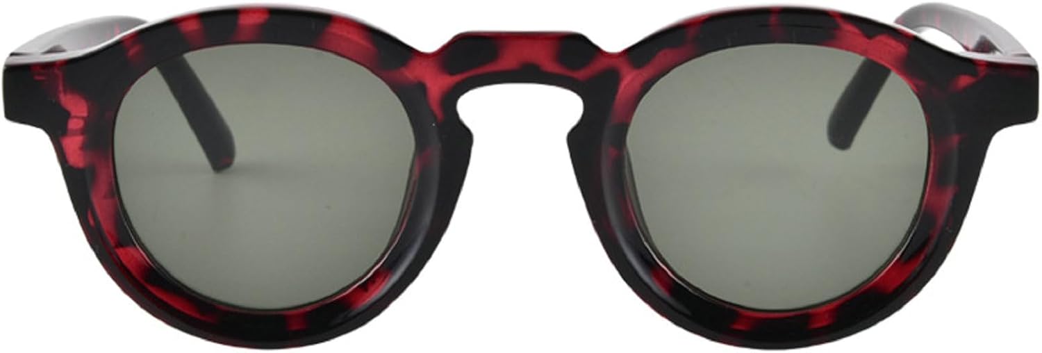 

Круглые солнцезащитные очки для женщин и мужчин в стиле панк, ретро, ​​модные солнцезащитные очки с прозрачными линзами и защитой от УФ-излучения UV400. Модные женские солнцезащитные очки mincl, Leopard Green