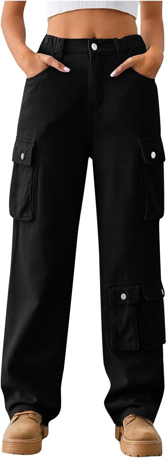 

Карго джинсы женские baggy high waisted wide leg