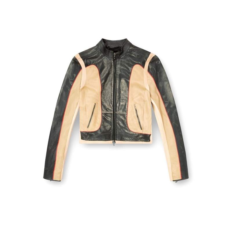 

Кожаная куртка L-Oonie с панелями DIESEL, failure