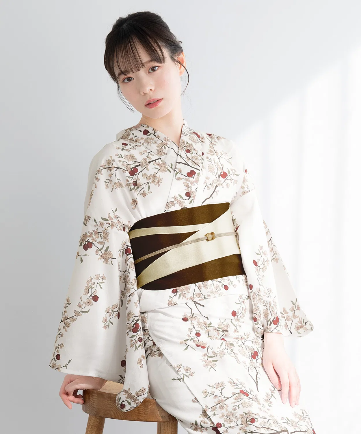 Женский комплект юката 2 предмета floro by SOUBIEN белый