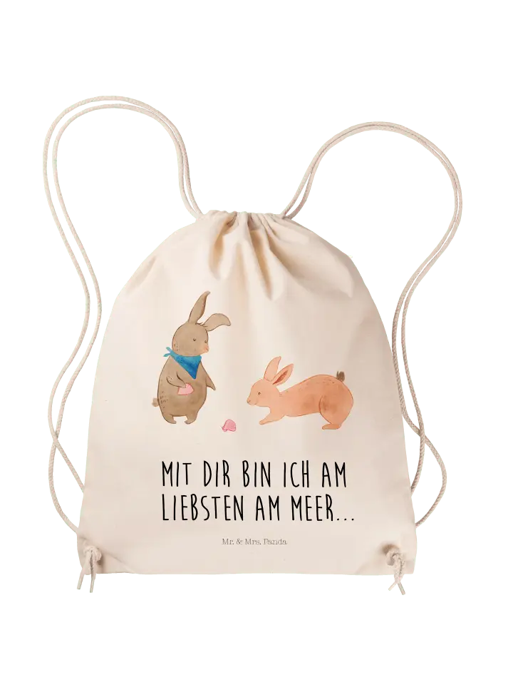 

Спортивная сумка Mr & Mrs Panda Sportbeutel Hasen Muschel, кремовый