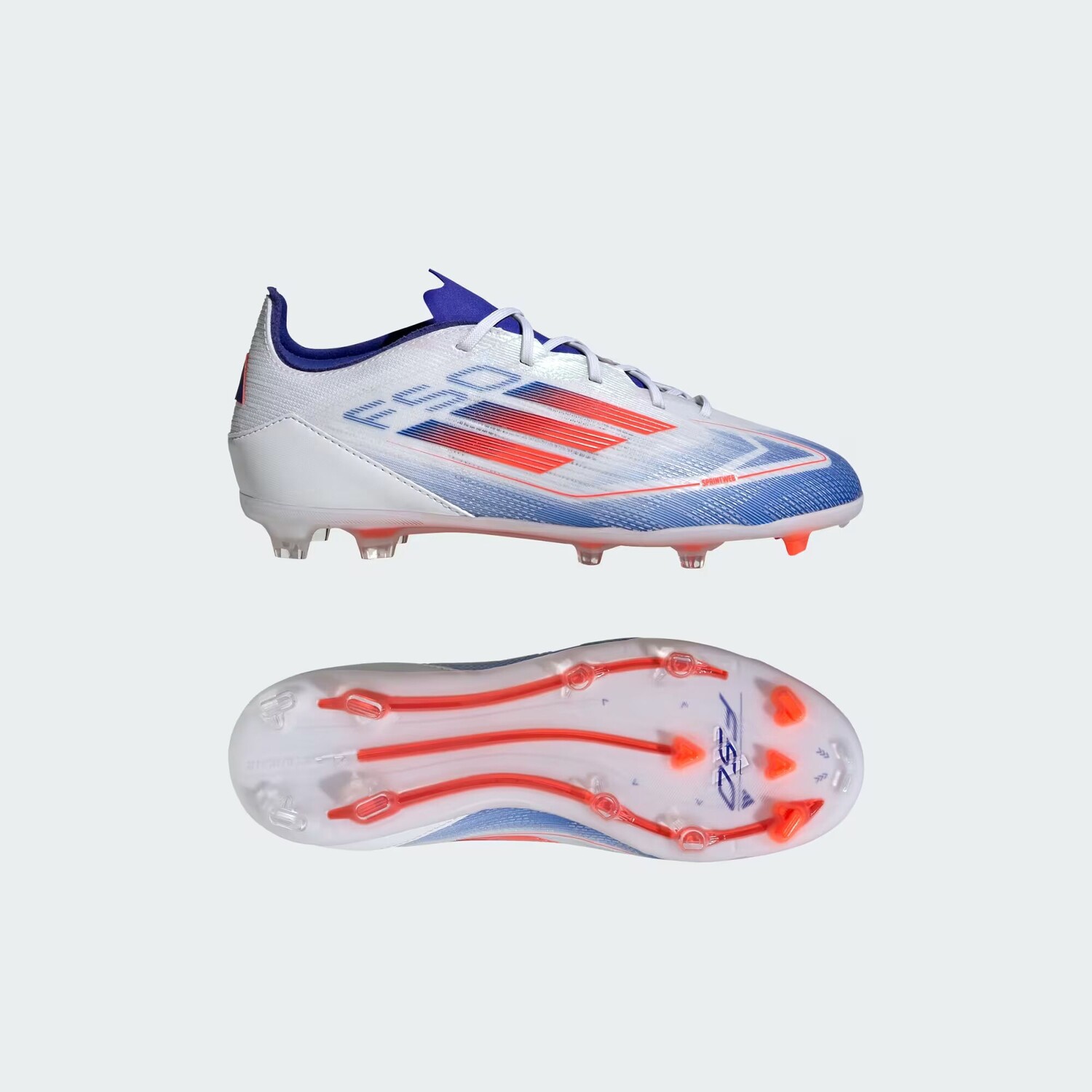 

Футбольные бутсы F50 Pro для твердого грунта Adidas, цвет Cloud White/Solar Red/Lucid Blue