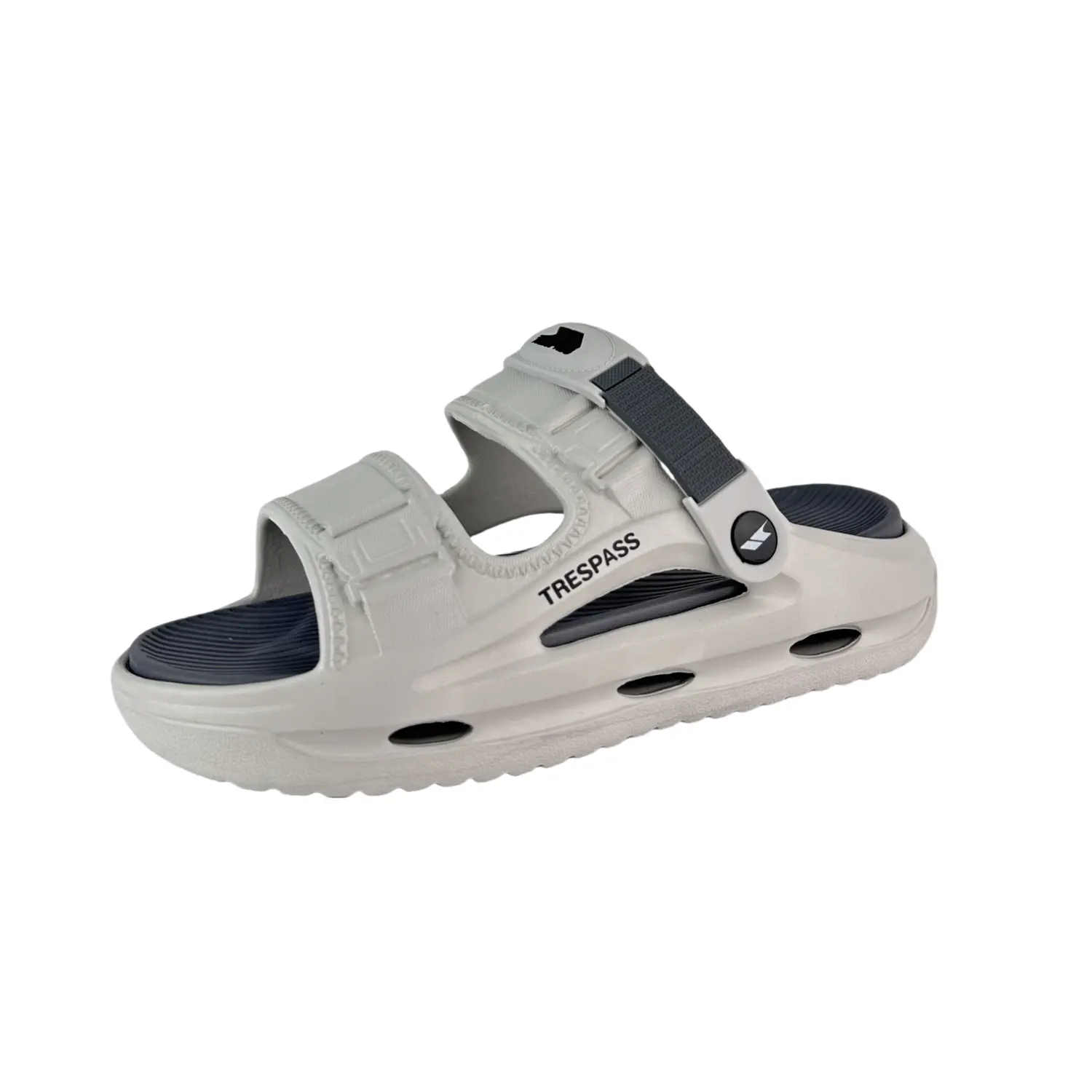 

TRESPASS Антибактериальные, нескользящие, износостойкие, устойчивые к запахам, бесшумные мужские шлепанцы светло-серого цвета, цвет Light Gray