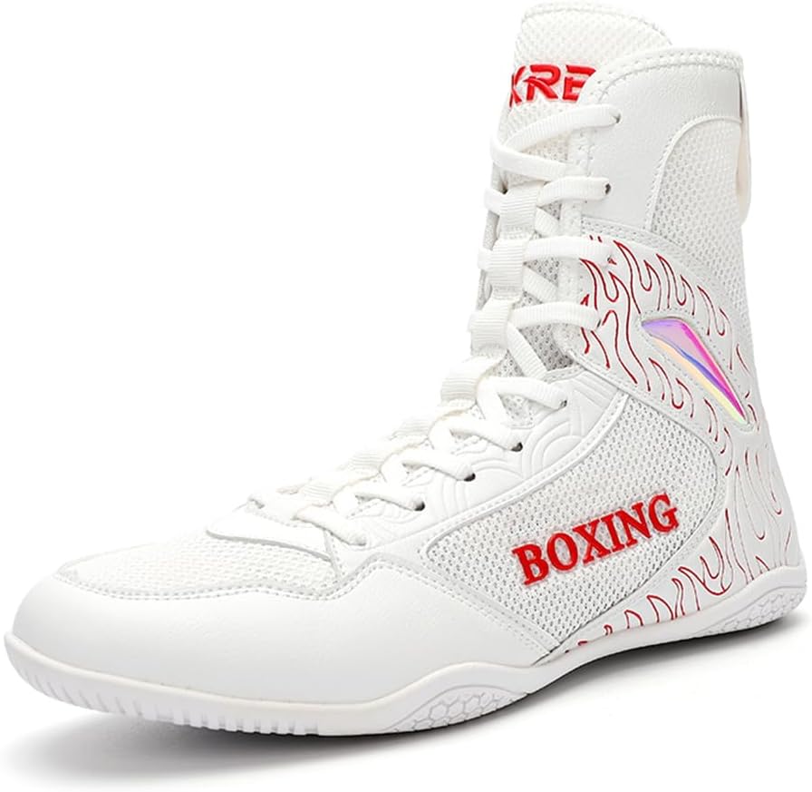 

Боксерские кроссовки для мужчин, дышащие, для боев, приседаний, тренировок в спортзале, повседневные, легкие, для борьбы и соревнований Ukuboxbag, белый