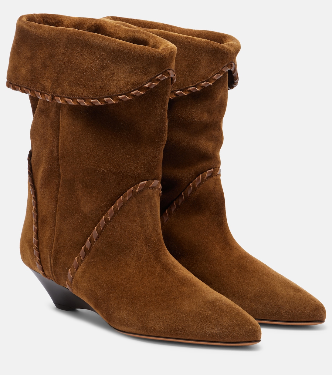 Замшевые ботильоны Edoa 45 Isabel Marant, Light Bronze