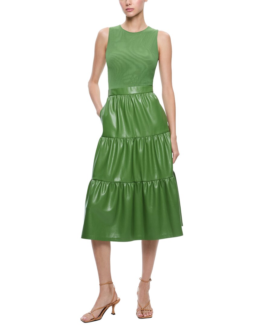 

Платье миди Chara ярусами от alice + olivia, зеленый