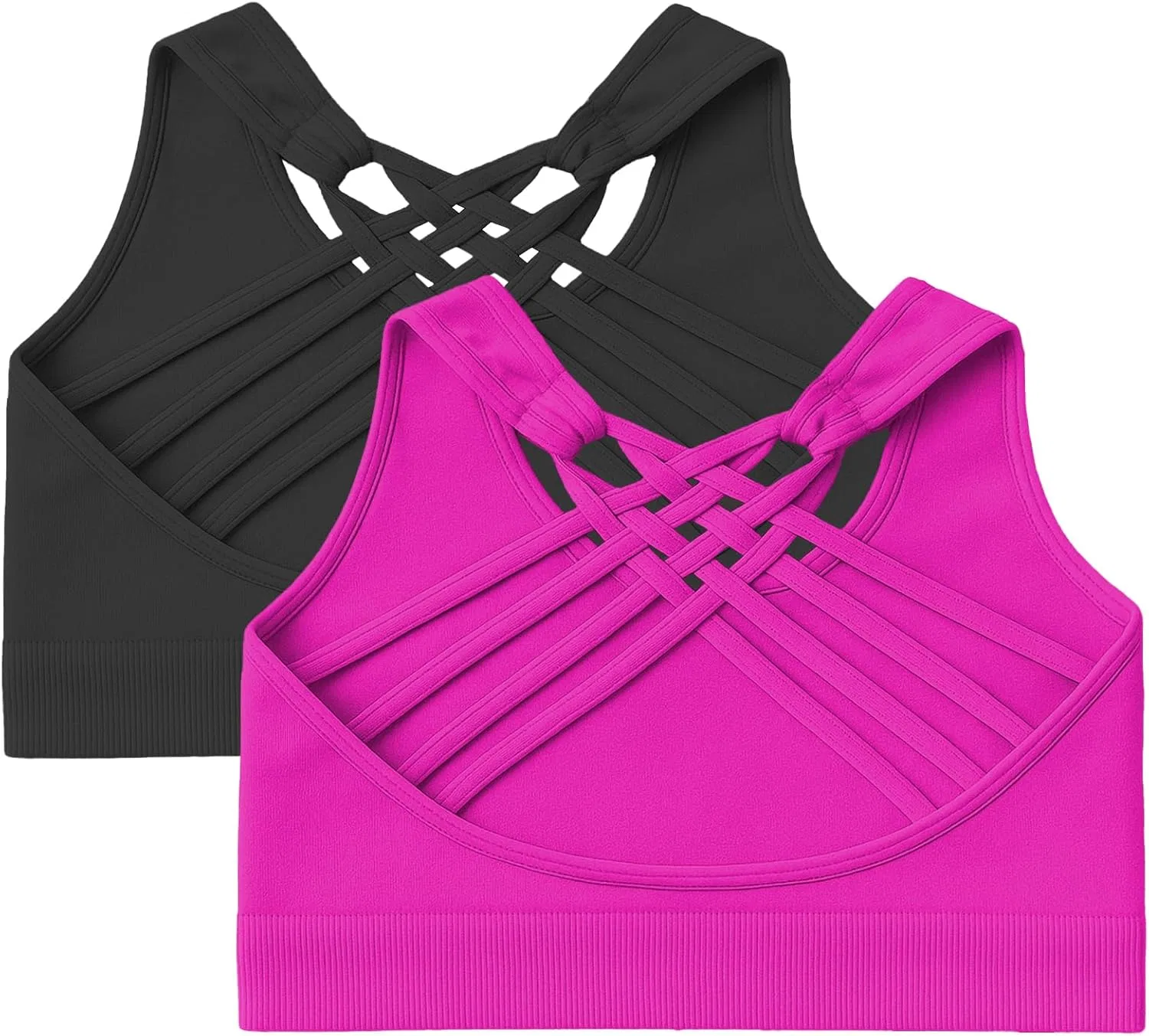 Спортивный бюстгальтер Kurve, Black/Neon Fuschia Set — фото 2