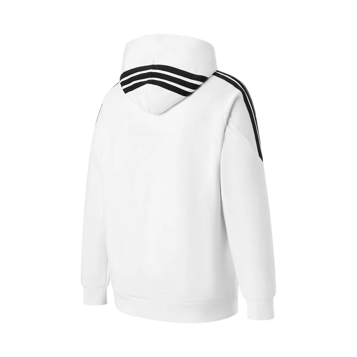Свободная утепленная флисовая толстовка для мужчин Adidas, White — фото 3