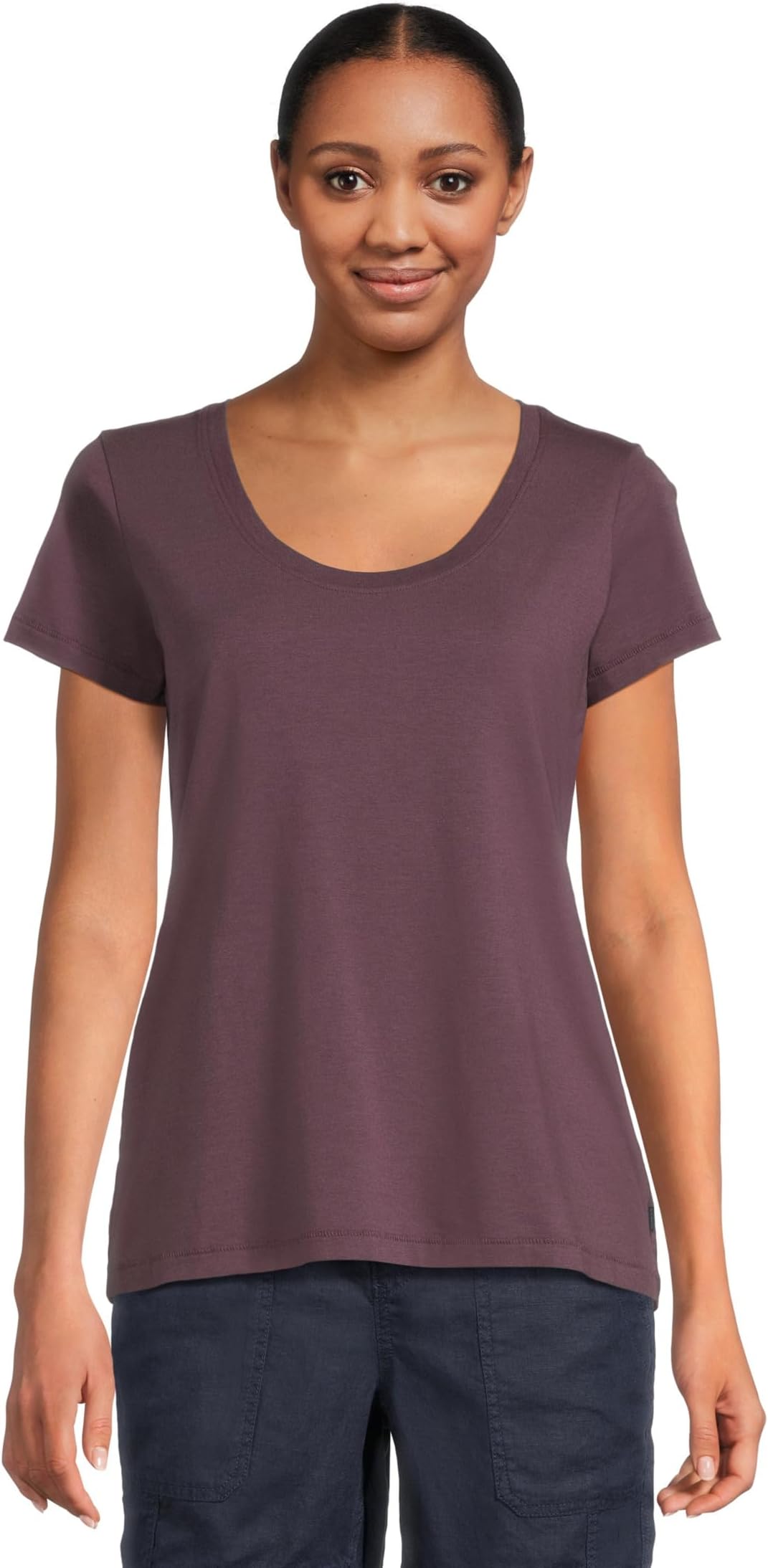 

Футболка L.L.Bean Soft Stretch Supima Tee Scoop Neck Short Sleeve, цвет Eggplant
