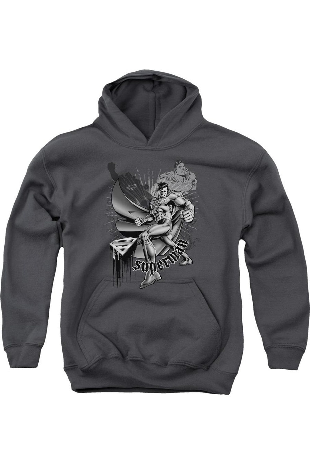 

Детская толстовка с капюшоном Superman Fight And Flight Gildan, Charcoal