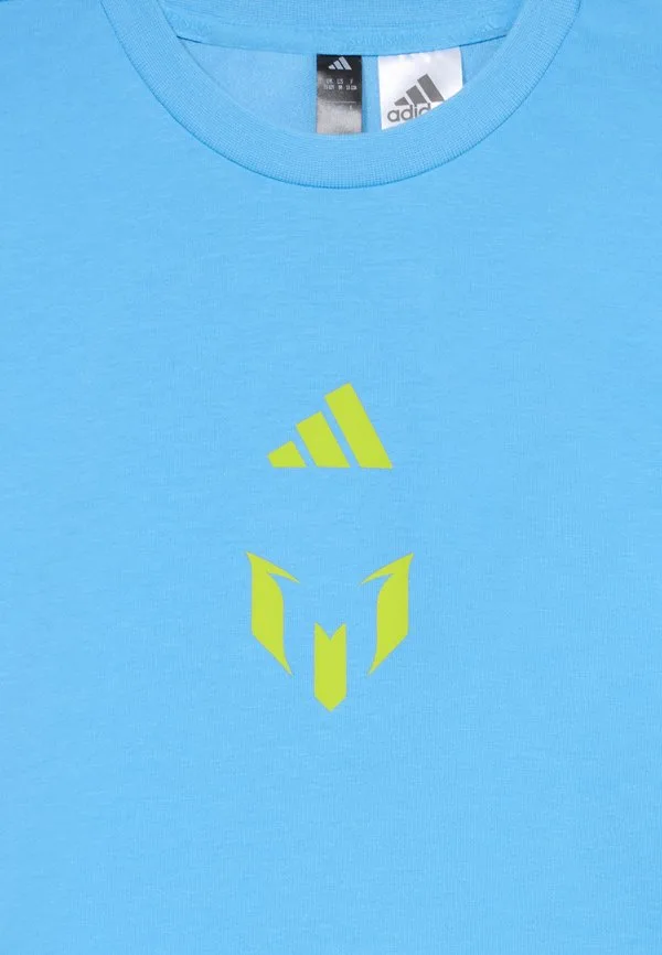 Футболка месси, детская, с принтом Adidas Performance, Semi Blue Burst/Semi Solar Yellow — фото 3
