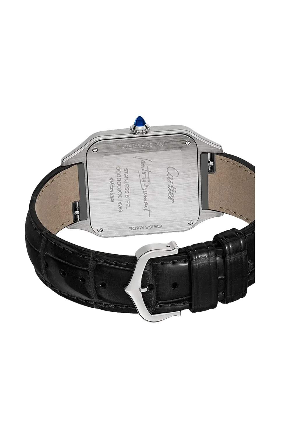 Сантос-Дюмон, большая модель, сталь, ручной механизм - WSSA0046 CARTIER, золотой — фото 2