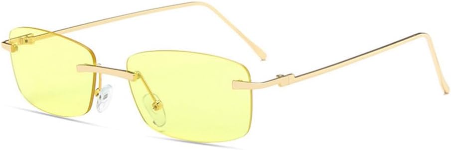 

Солнцезащитные очки UV400 с защитой от УФ-излучения — без оправы, металлические, градиентные цвета, подходят для женщин и мужчин, для бега и занятий спортом на открытом воздухе UYPTK, Yellow