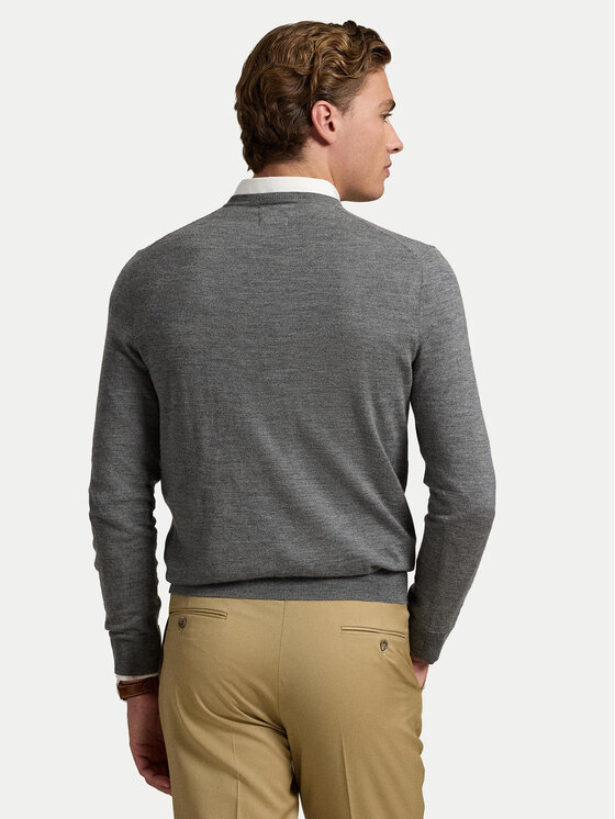 Свитер slim fit 710946143002 Polo Ralph Lauren, серый — фото 3