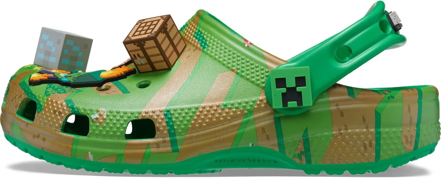 Кроксы Unix Minecraft Elevated Clog Crocs, Green