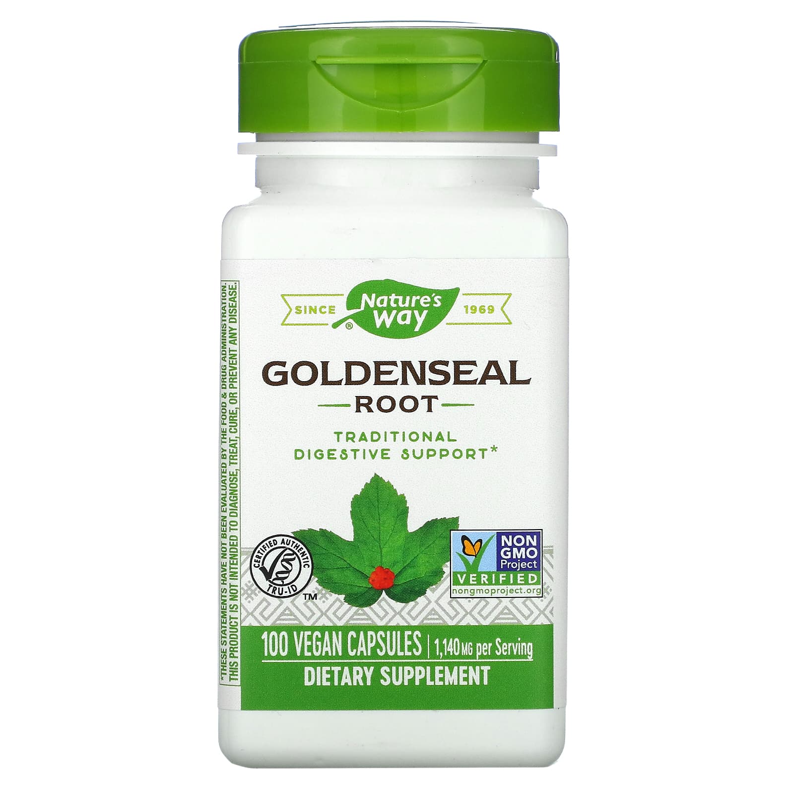 

Nature's Way Goldenseal Root 570 mg 100 Vegetarian Capsules