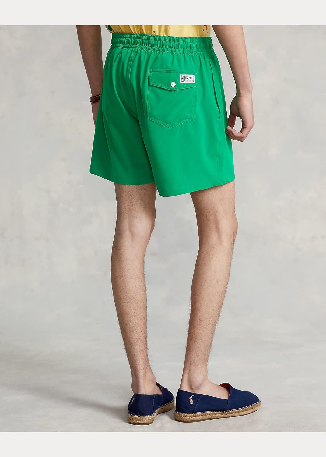 Мужские однотонные шорты для плавания POLO RALPH LAUREN Traveler, Green — фото 3