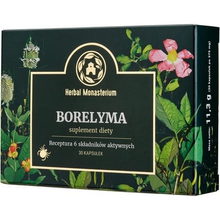 

Borelyma 30 капсул Боррелиоз Боррелиа Лайм Защита иммунной системы от вирусов и бактерий Защита для людей, контактирующих с клещами, Herbal