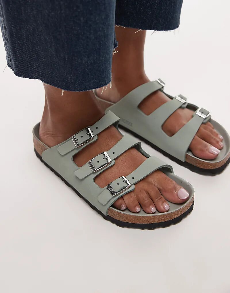 Сандалии Birkenstock Florida чистого шалфейного цвета