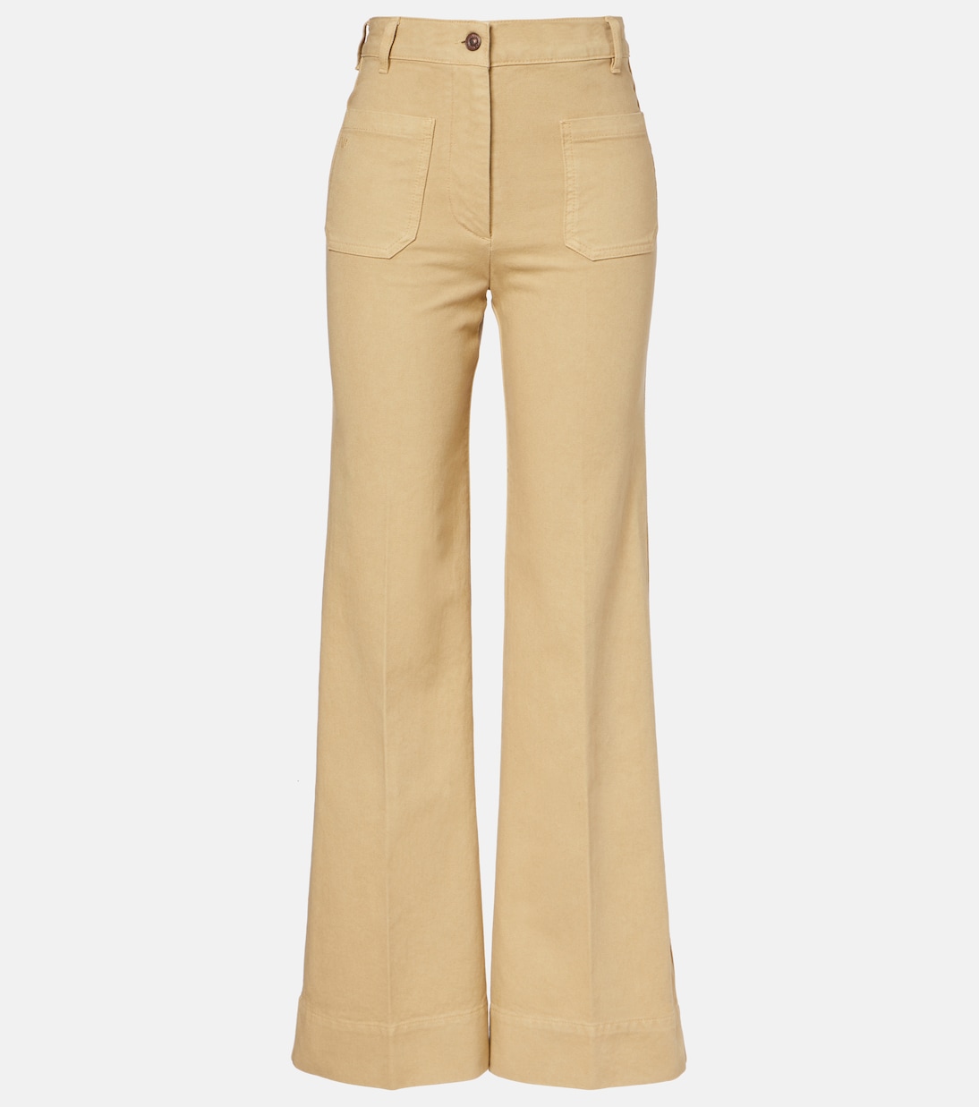 

Расклешенные джинсы Alina с высокой талией Victoria Beckham, Butter Yellow Garment Dye