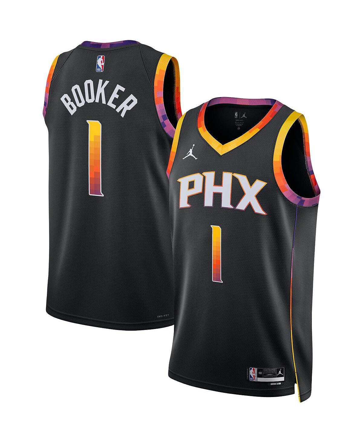 

Мужская футболка бренда Devin Booker Black Phoenix Suns 2022/23 Statement Edition Swingman Jordan