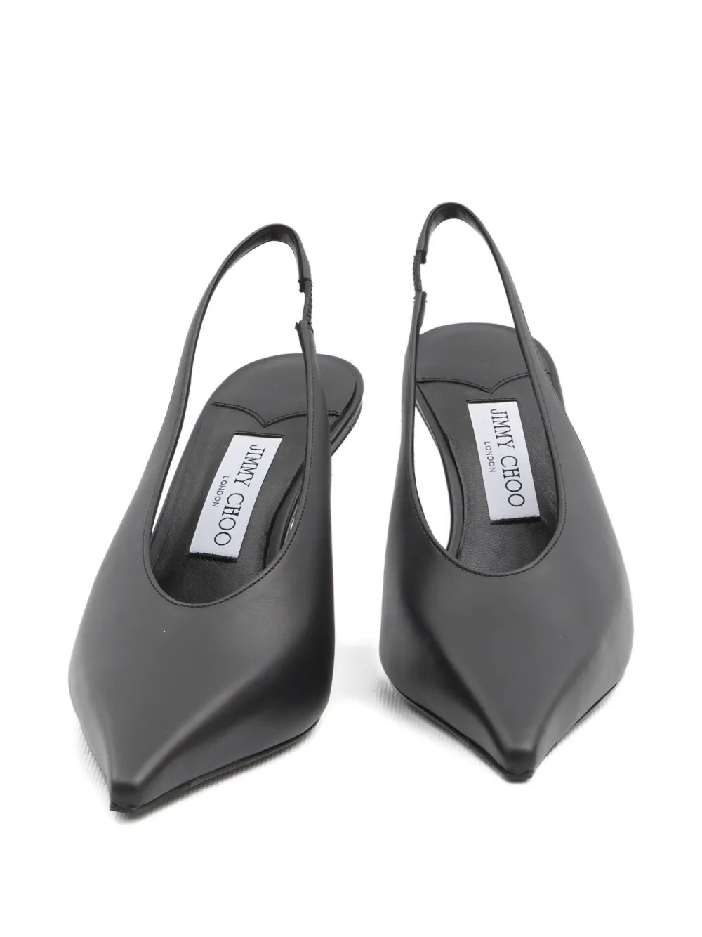 Туфли Isa с пяткой на пятке и острым носком 80 мм JIMMY CHOO, черный — фото 2