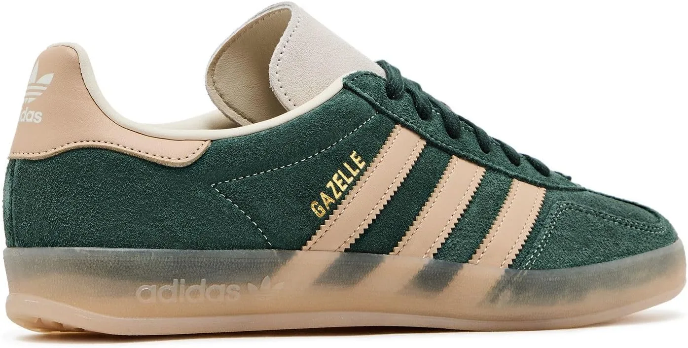 Мужские кроссовки Adidas Gazelle для дома, зеленый/бежевый — фото 3