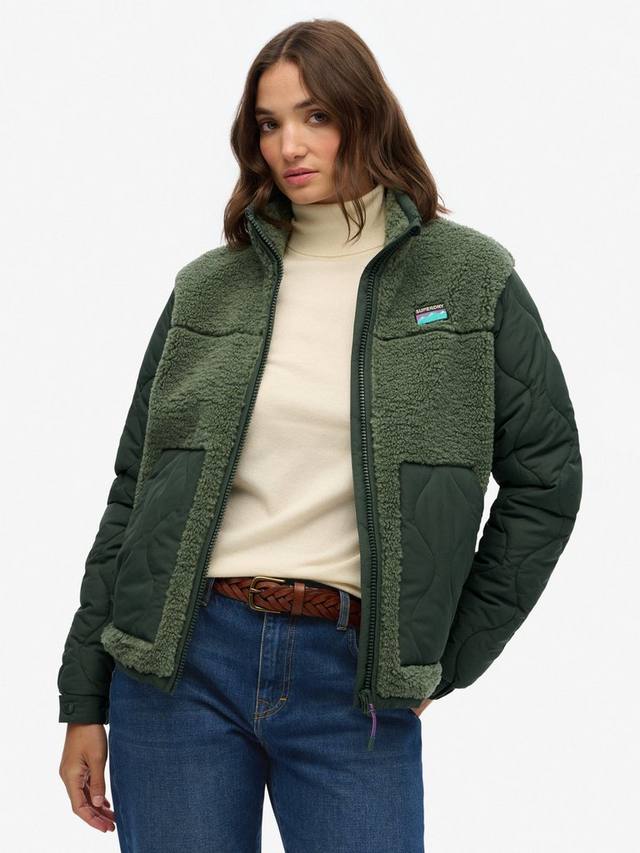 

Гибридная куртка из флиса Superdry, Laurel Khaki