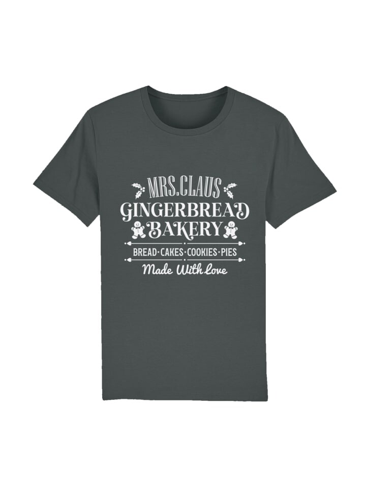 

Футболка F4NT4STIC T-Shirt Santas Gingerbread Bakery Weihnachten, антрацит