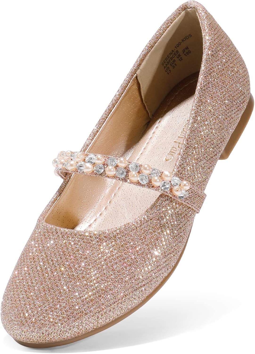 

Туфли для девочек DREAM PAIRS Mary Jane Ballerina Flats для свадьбы, вечеринок (малыши/маленькие дети/старшие дети), розовый