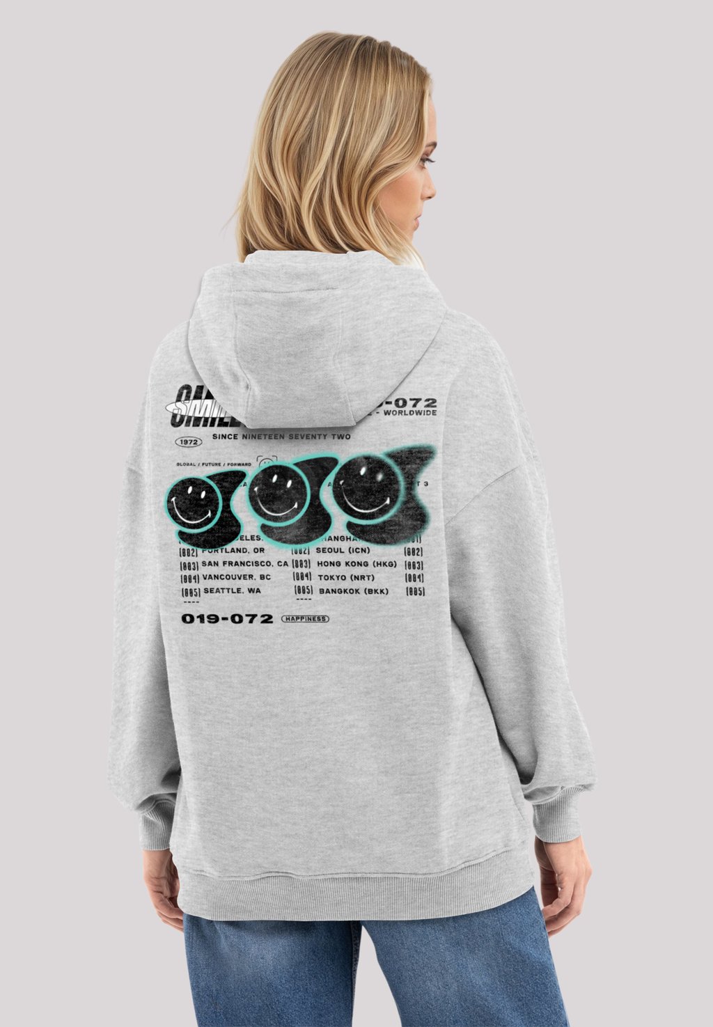 

Толстовка SMILEY ORIGINALS THE HAPPY COLLECTIVE - Hoodie F4NT4STIC, серый