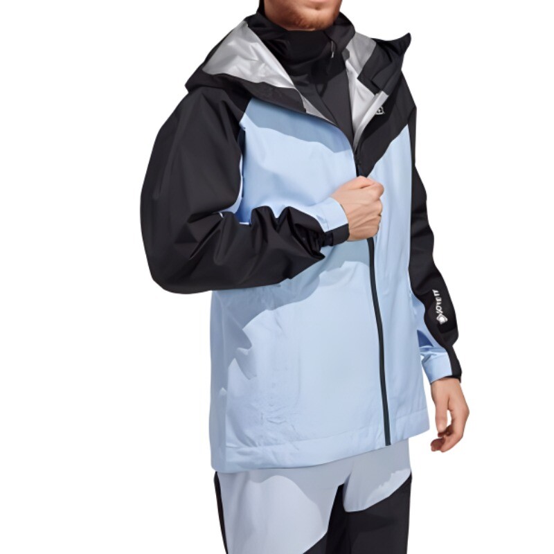 Куртка мужская Outdoor Light Powder Blue/черная Adidas, светло-голубой/черный — фото 4