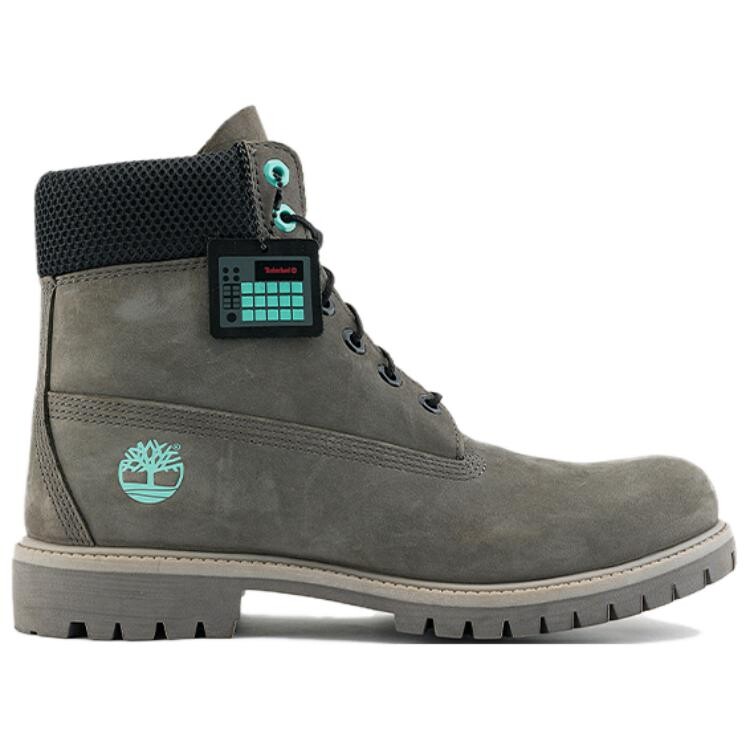 Мужские ботинки Timberland с контрастными деталями, серый/голубой — фото 2