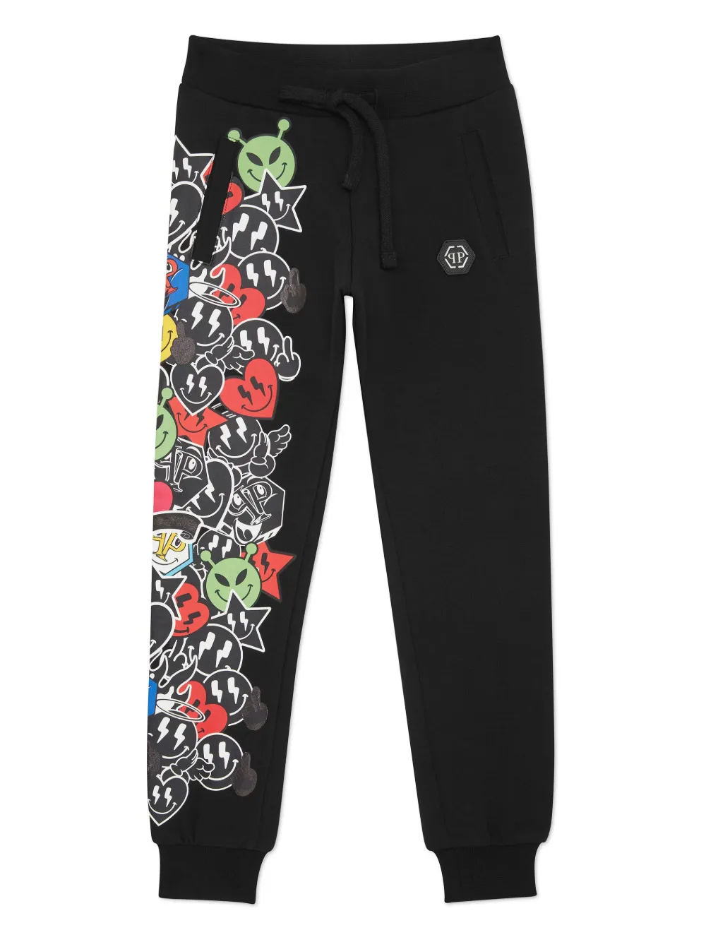 

Спортивные брюки с принтом Philipp Plein Junior, черный