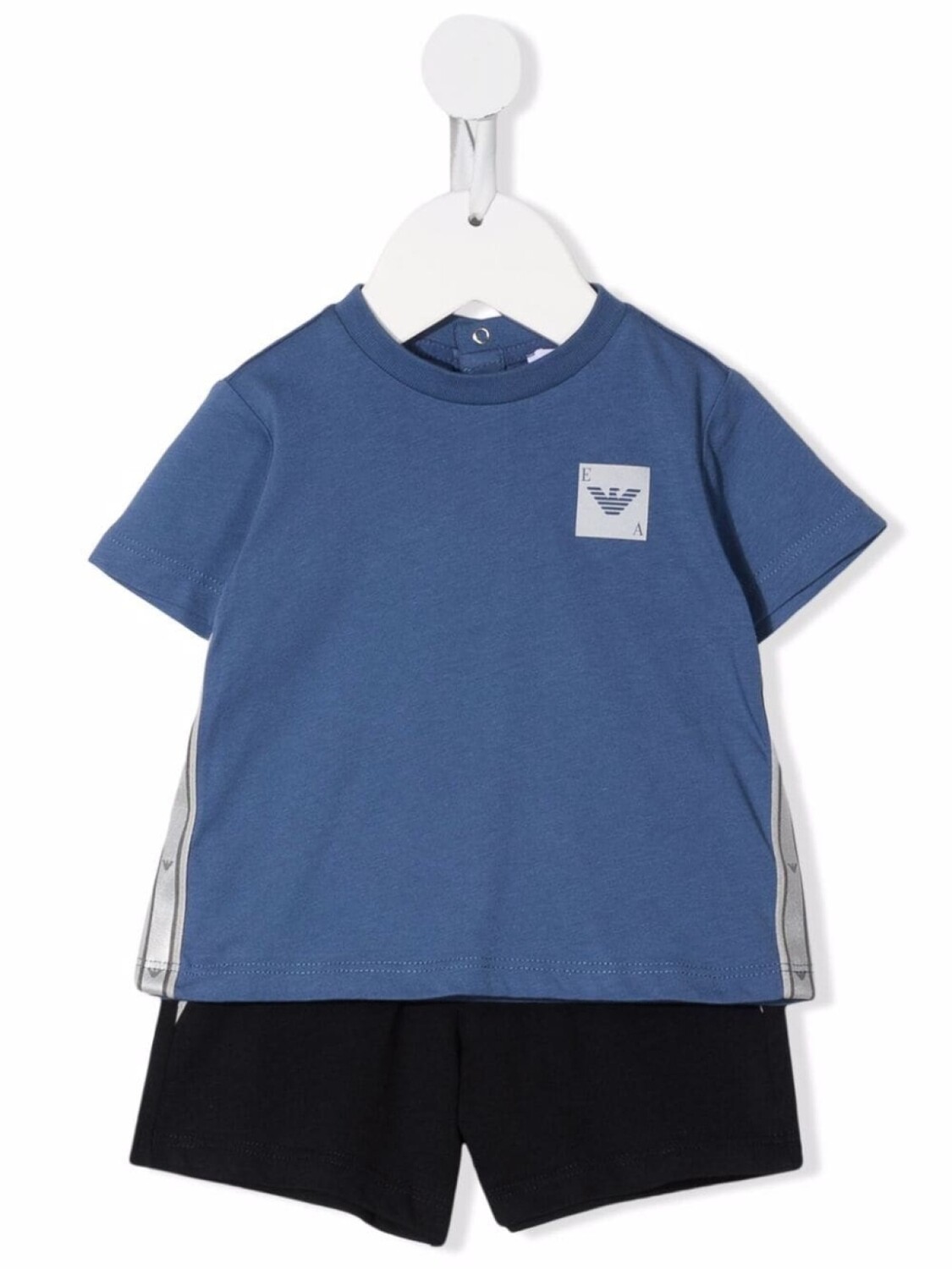

Комплект из футболки и шортов с логотипом Emporio Armani Kids, синий