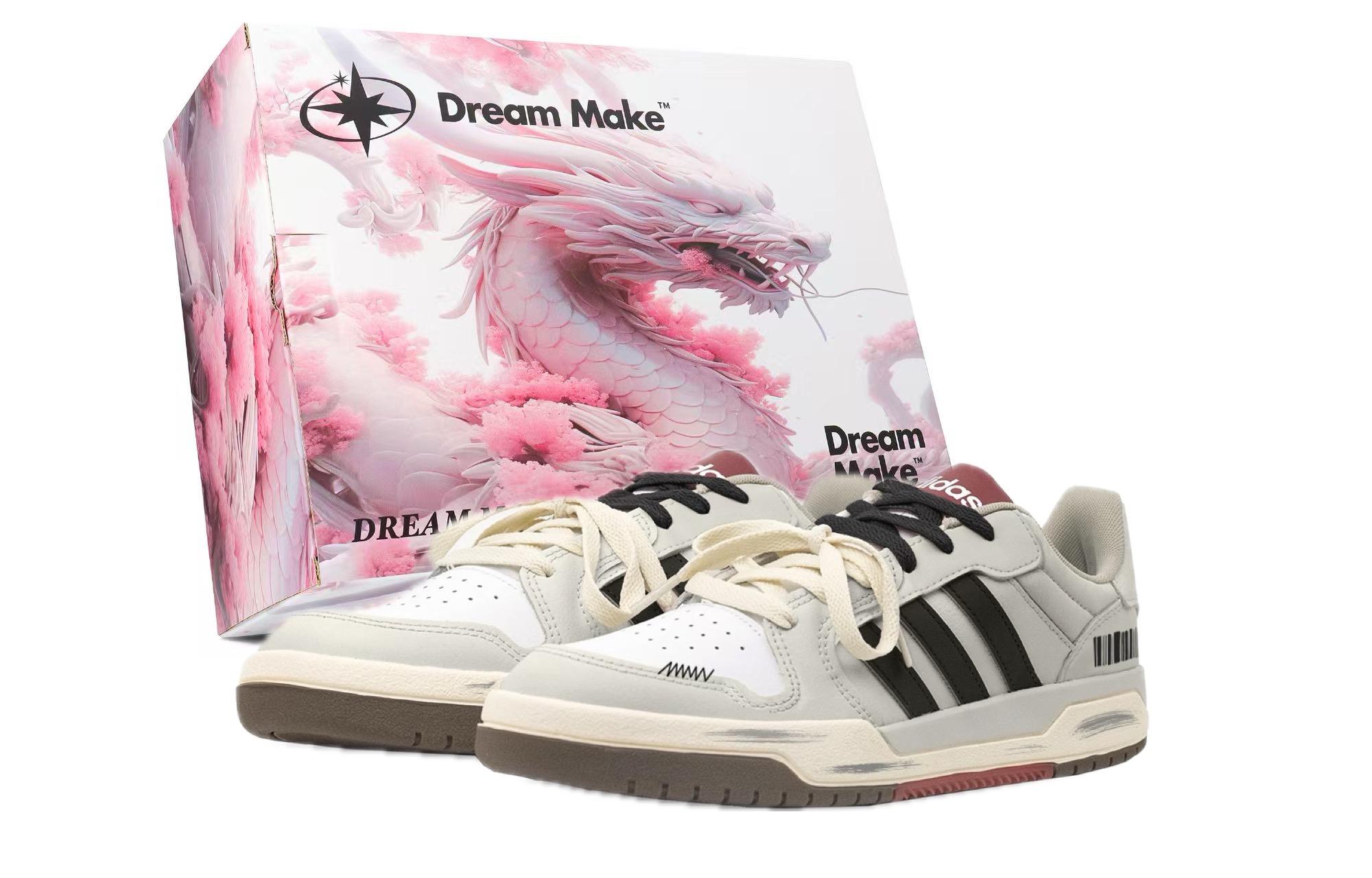 

Кроссовки Enprap Invisible Trail Dragon в подарочной коробке Износостойкие, легкие и дышащие, низкие Adidas Neo, серый черный