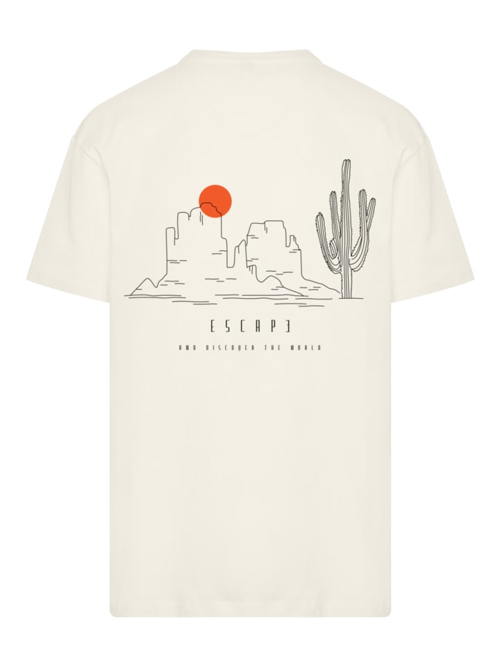 

Футболка большого размера "Побег" Откройте для себя мир Саванна в песке F4NT4STIC