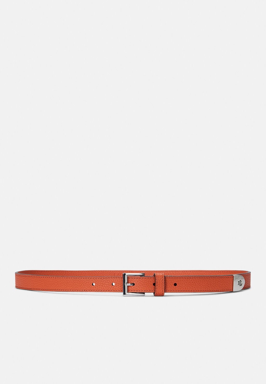 

Пояс PEBBLED LEATHER SKINNY BELT Ralph Lauren, оранжевый