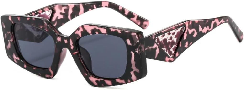 

Популярные модные солнцезащитные очки «кошачий глаз» в форме многоугольника для женщин, ретро-стиль, гелевые цветные линзы, защита от УФ-излучения UV400, прозрачная оправа для мужчин UUPTTPL, Pattern Gray