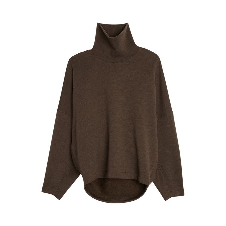 

Толстовка Lemaire High Neck Sweatshirt Dark Brown Melange, коричневый