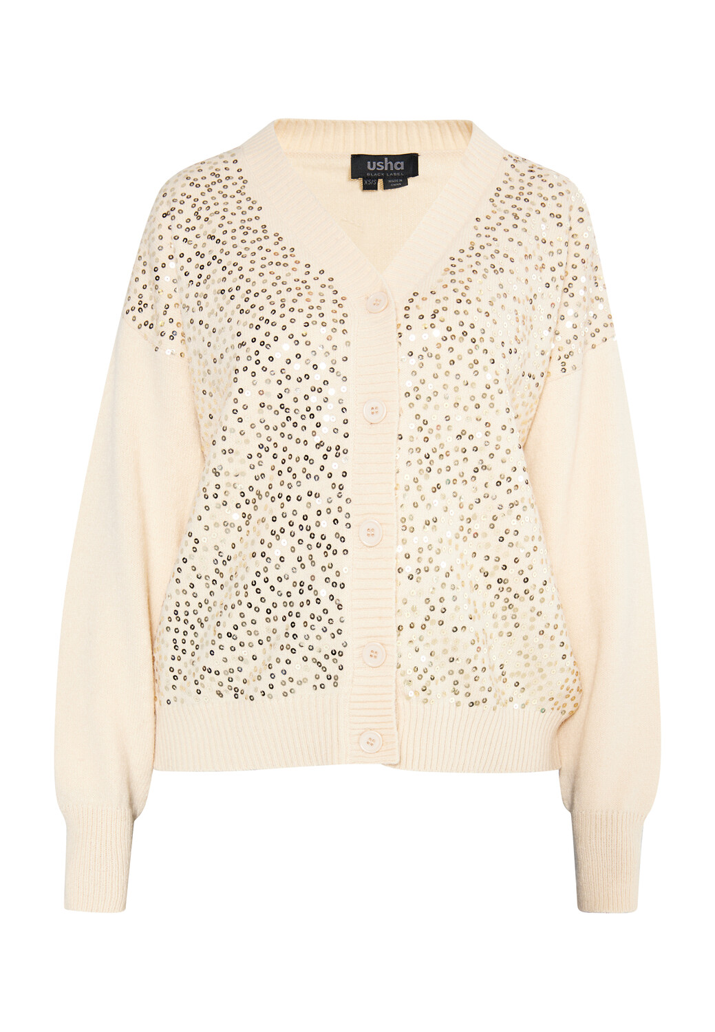 

Толстовка usha BLACK LABEL Strickcardigan, кремовый