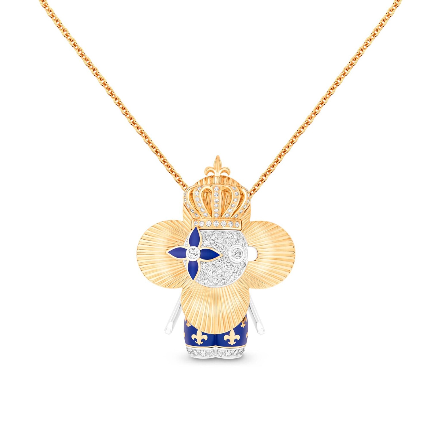 

Подвеска Vivienne Royal, желтое золото, белое золото, лак и бриллианты Louis Vuitton, золотой