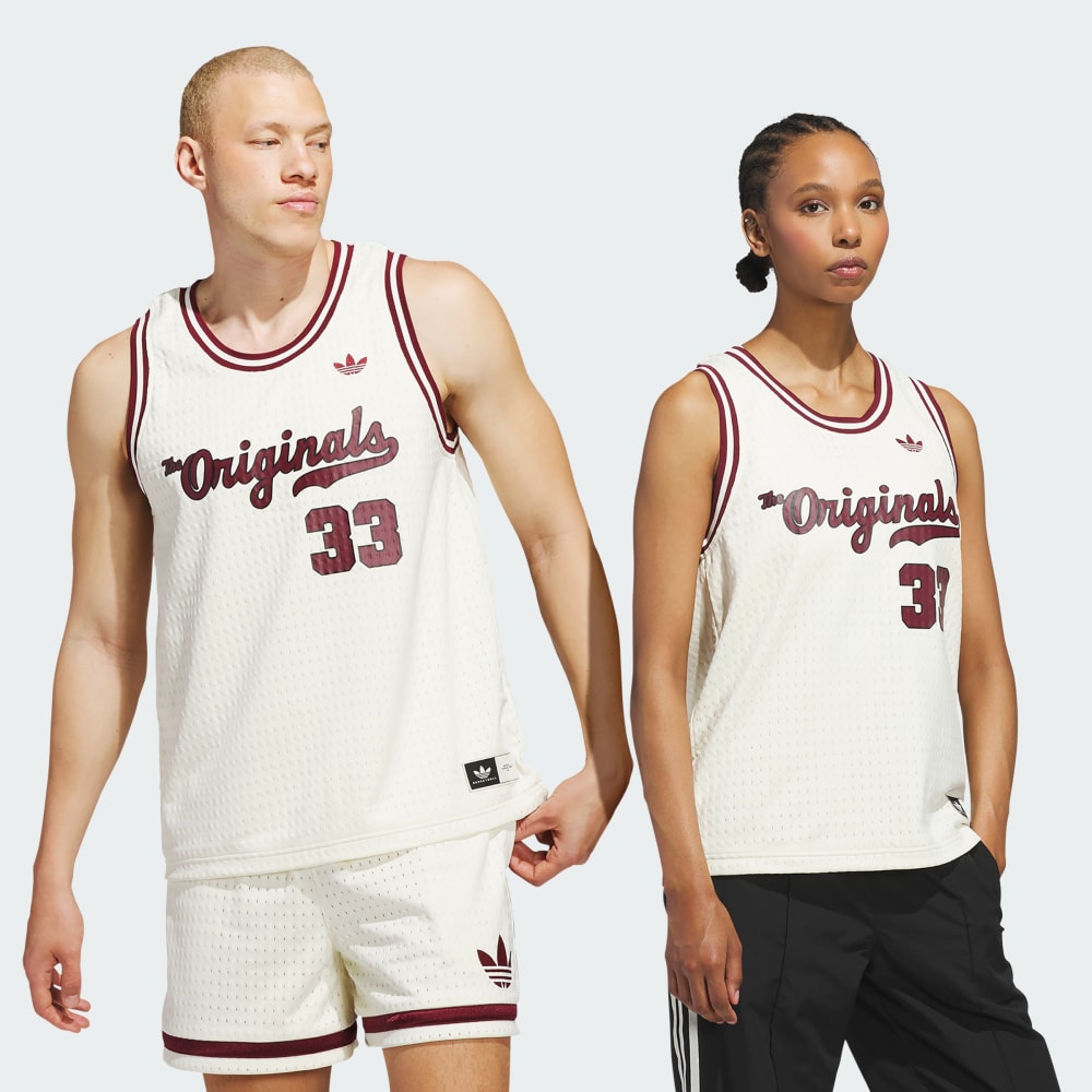 

Спортивный топ Adidas Basketball Jersey (Gender Neutral), цвет Ivory/Shadow Red/Black