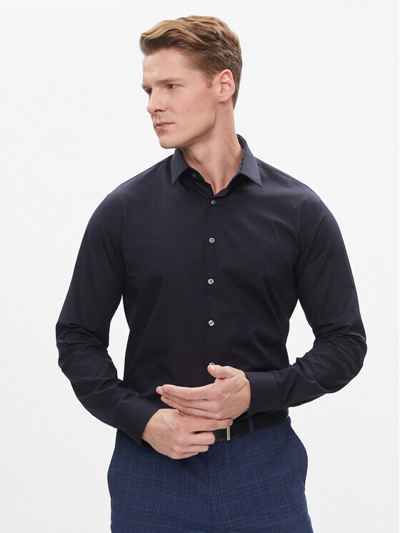 

Рубашка узкого кроя Calvin Klein, синий