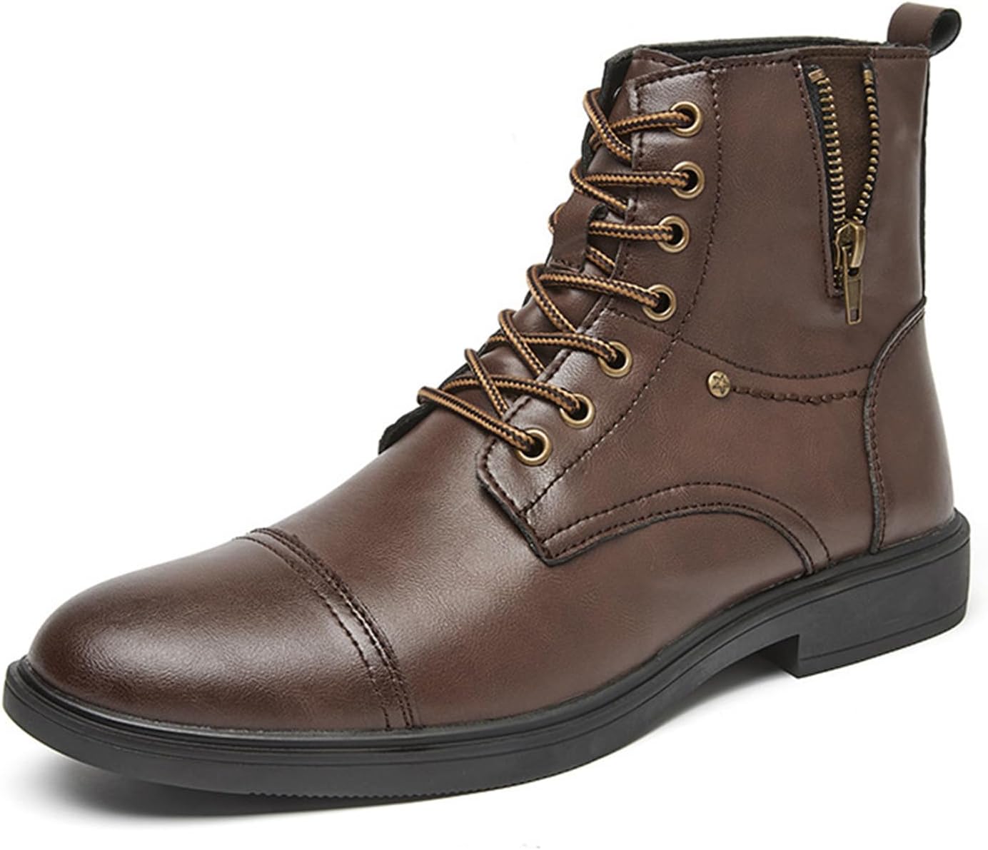 

Мужские оксфорды с круглым носком, массивным каблуком, острым мыском, средней высоты, шнуровкой, нескользящей подошвой и боковой молнией, деловые, рабочие, боевые, чукка, ботинки до щиколотки Nxnbhsl, красный