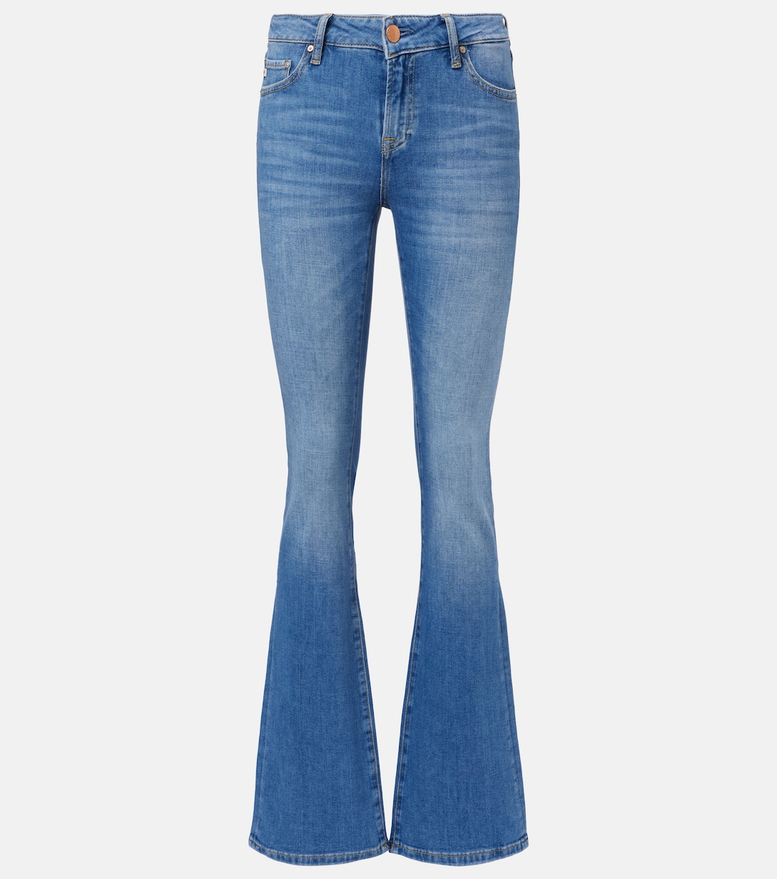 

Леггинсы джинсы низкой посадки с расклешенными штанинами bootcut AG Jeans, Macon