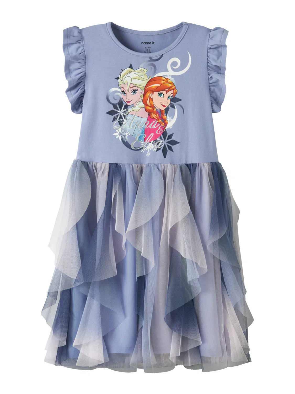 Платье 'NMFMom Frozen' Name It, Dusty Blue/Light Blue