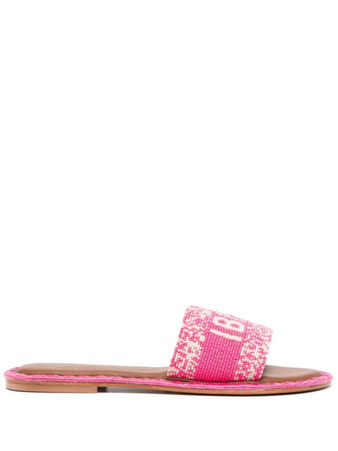 

De Siena Shoes шлепанцы Ibiza с бусинами, розовый