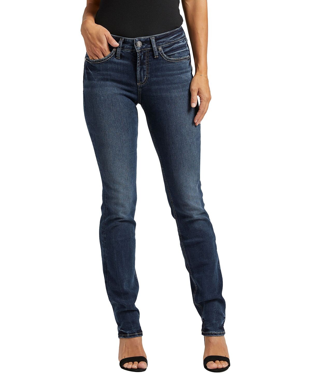 

Прямые джинсы Suki Curvy со средней посадкой Silver Jeans Co.